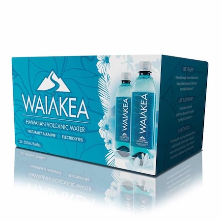 Waiakea Hawaiian Volcanic Water, Naturally Alkaline, 500mL, PK24 DM-1002
